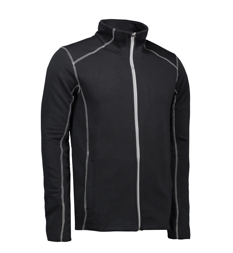 Foto-af-Cardigan-kontraststikninger-sort-front-ID0632