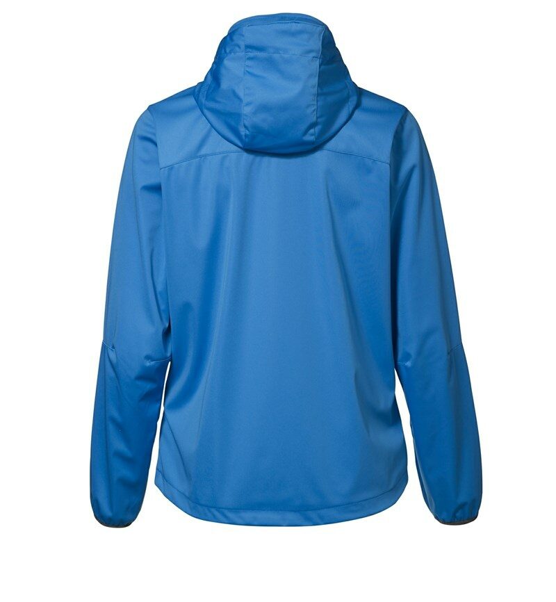 Foto-af-Softshell-letvægt-damejakke-turkis-ryg-ID0876